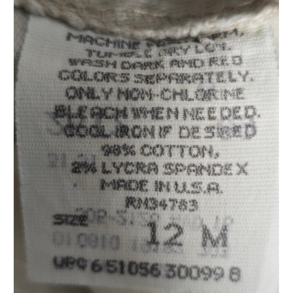 Vntg Womens Lee Jeans 12M  Cream Straight leg high Rise classic fit. 705 - Picture 5 of 7